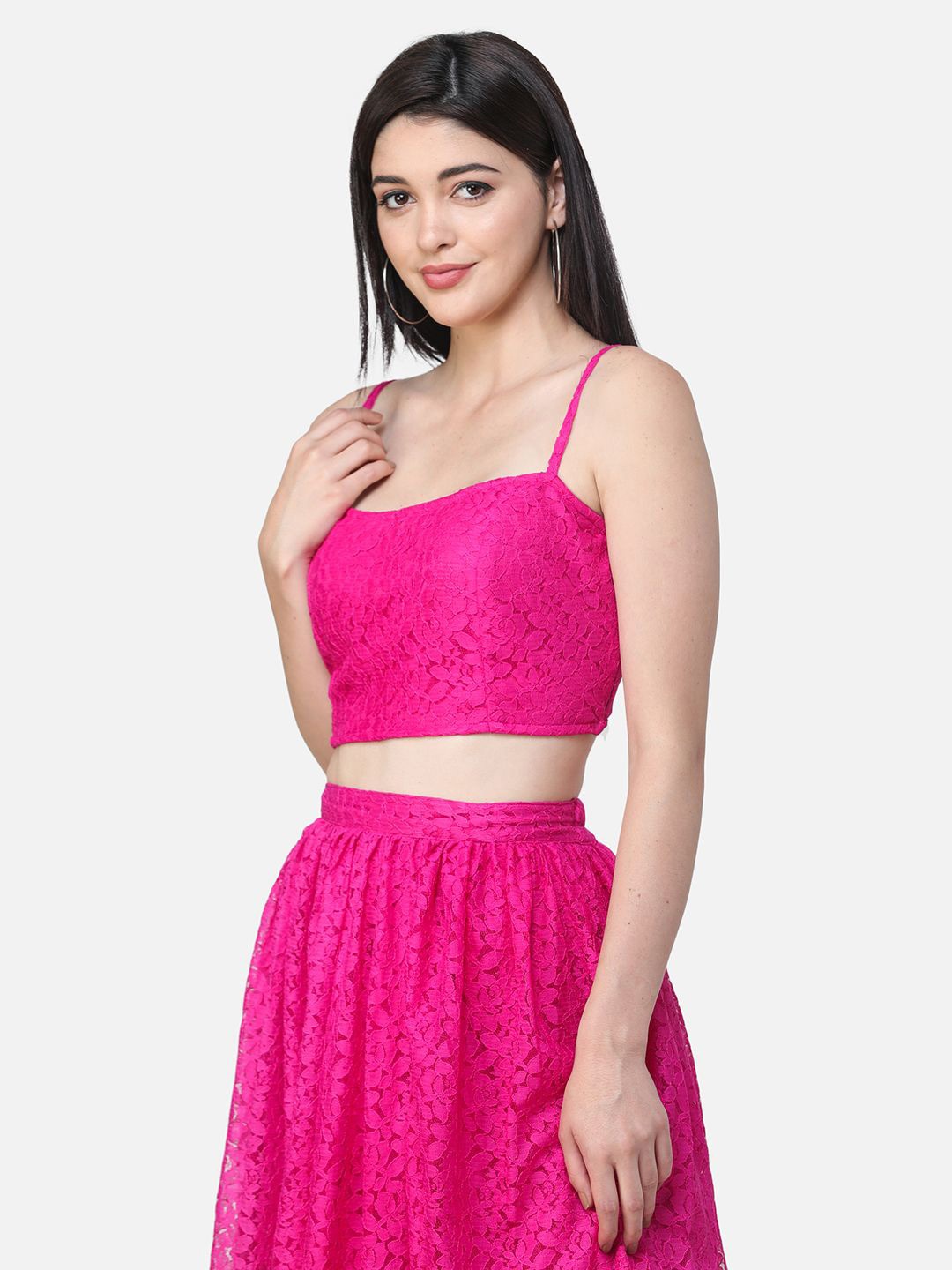 

BAESD Women Fitted Crop Cami Top, Magenta