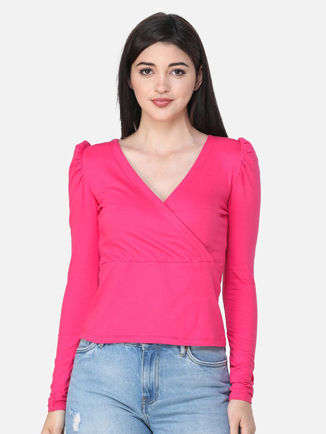 

BAESD Women V-Neck Top, Pink