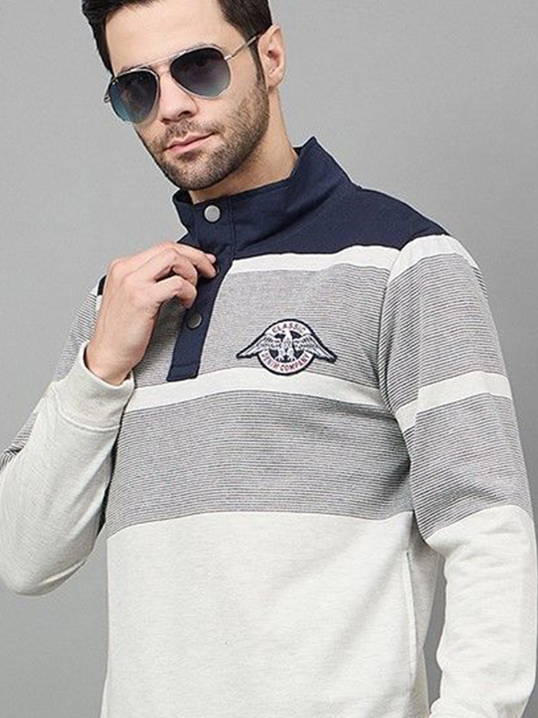 

Austin wood Men Striped Long Sleeves Sweatshirt, Multi