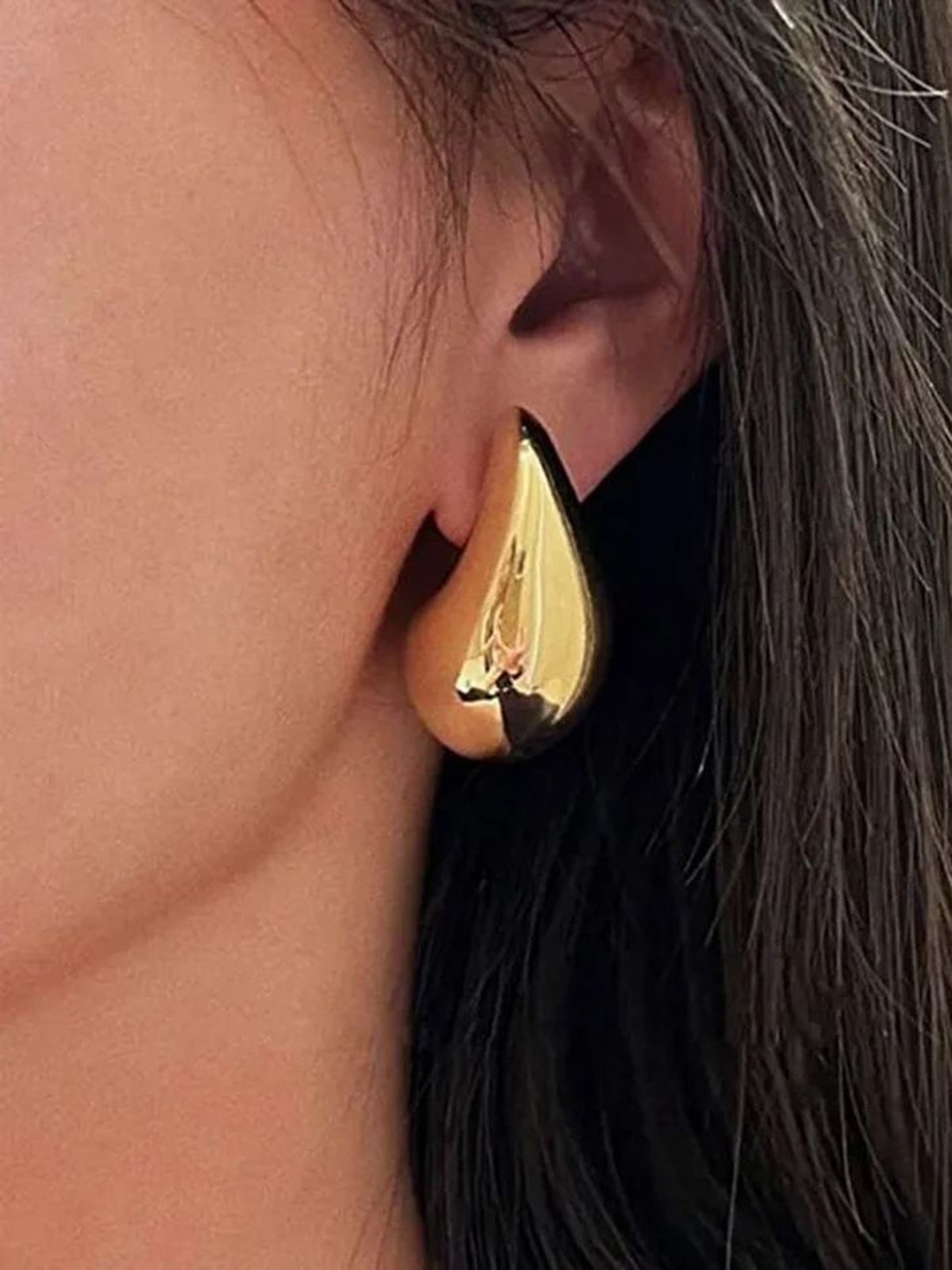 

Celestique Gold-Plated Teardrop Shaped Studs