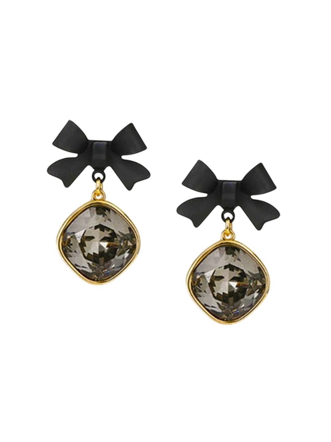

Celestique Contemporary Drop Earrings, Black