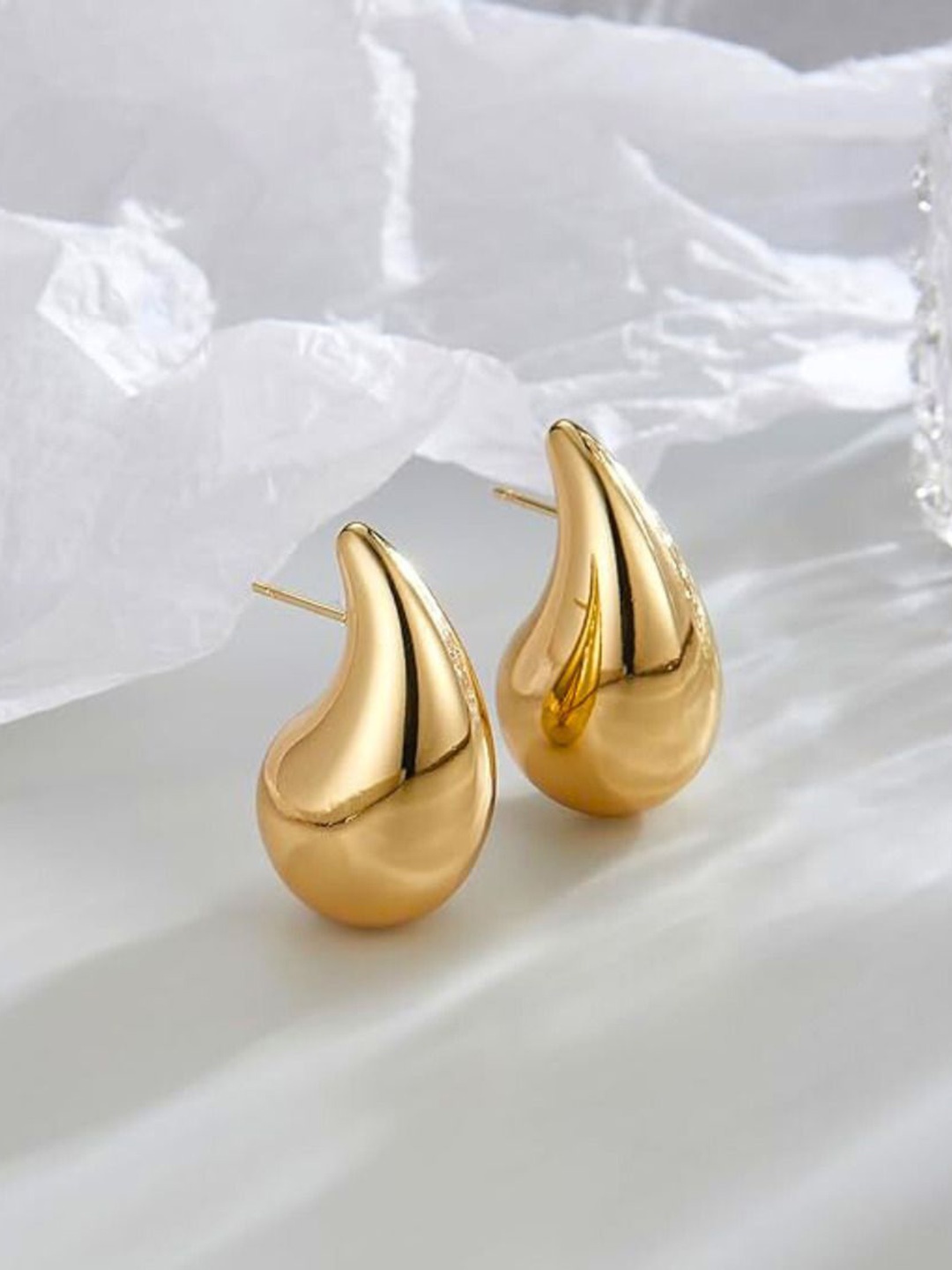 Celestique Gold-Plated Teardrop Shaped Studs