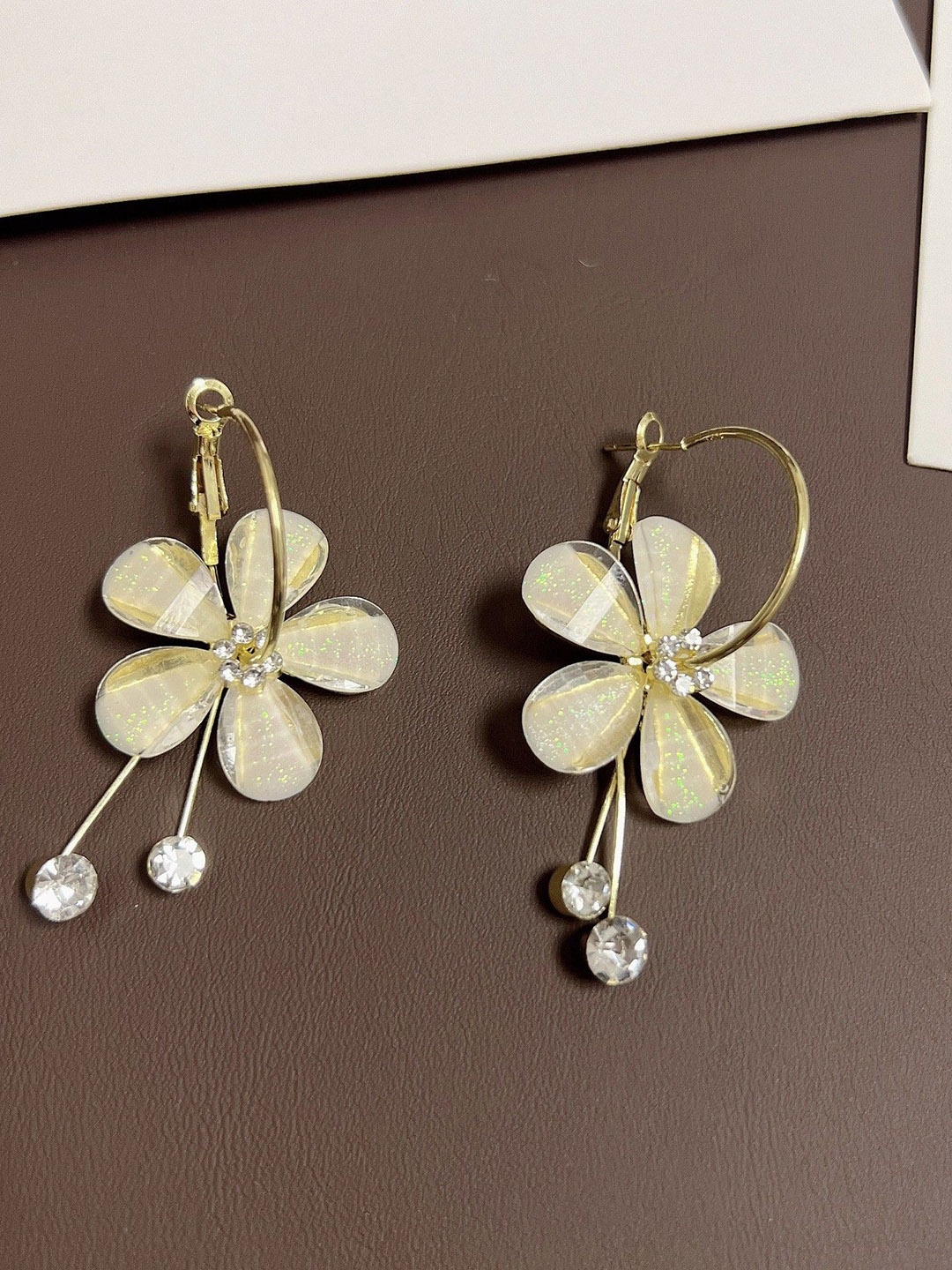 Celestique Contemporary Drop Earrings, Gold