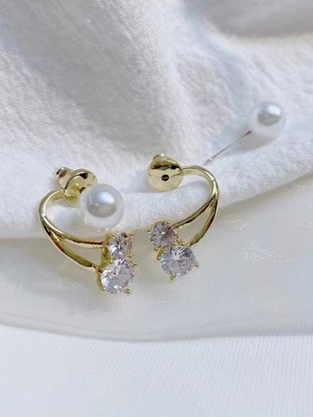 

Celestique Gold-Plated Stainless Steel Contemporary Studs