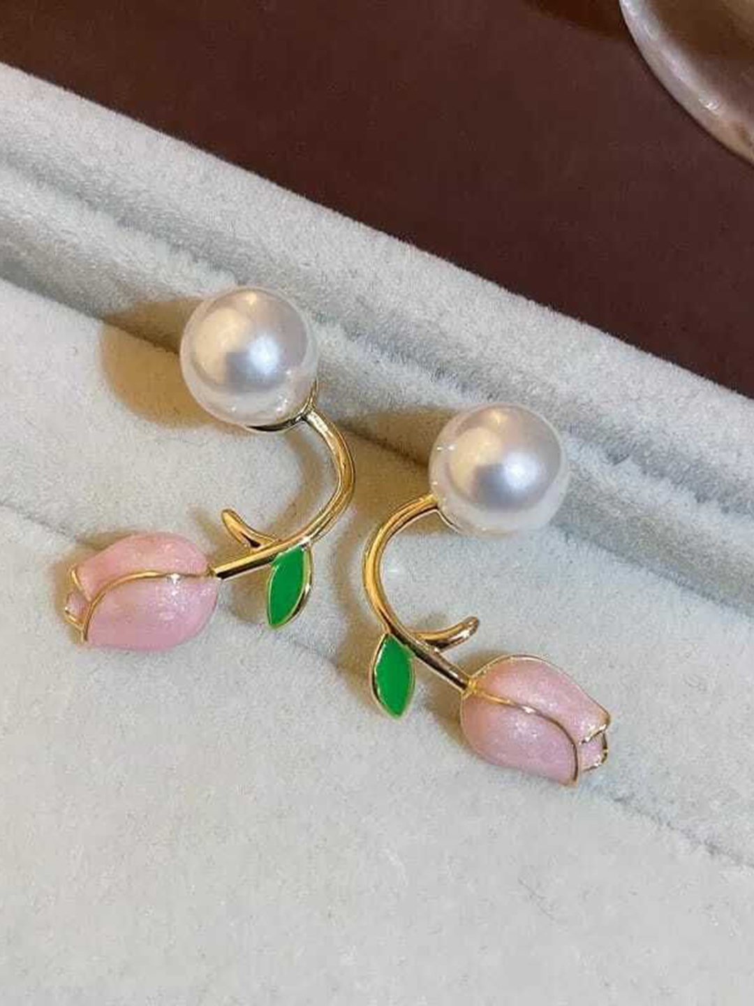 

Celestique Gold-Plated Contemporary Pearls Studs