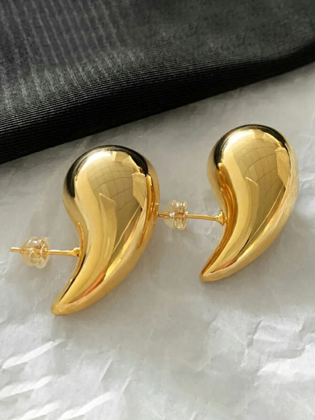 

Celestique Gold-Plated Teardrop Shaped Studs