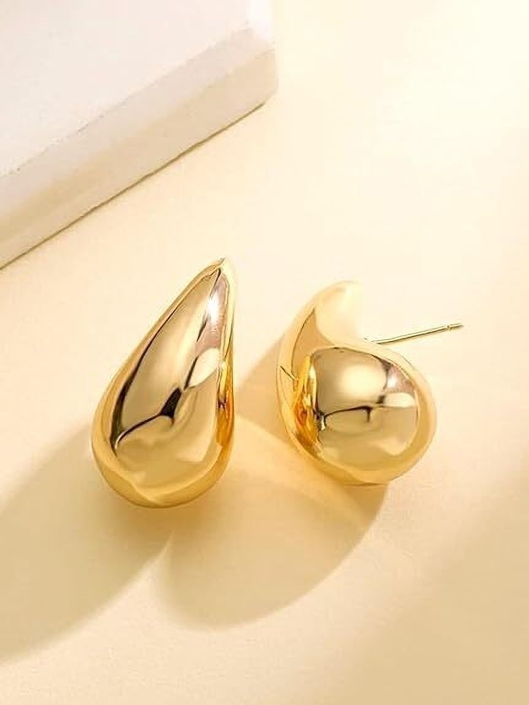 

Celestique Gold-Plated Teardrop Shaped Studs