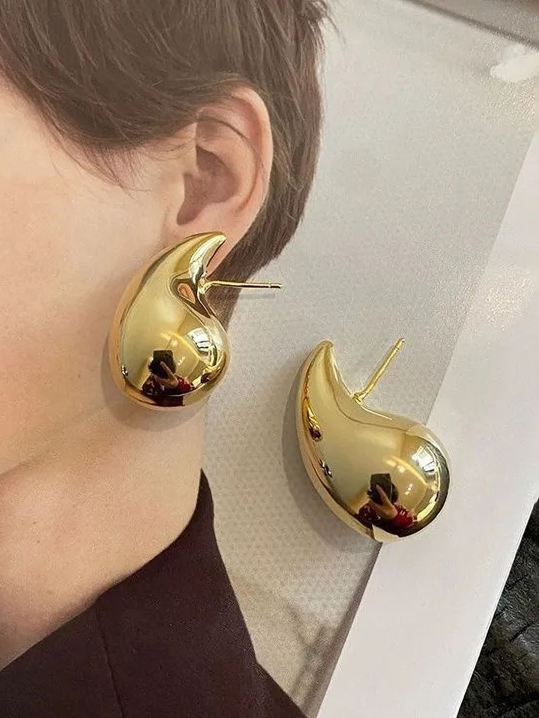 

Celestique Gold-Plated Waterdrop Shaped Studs