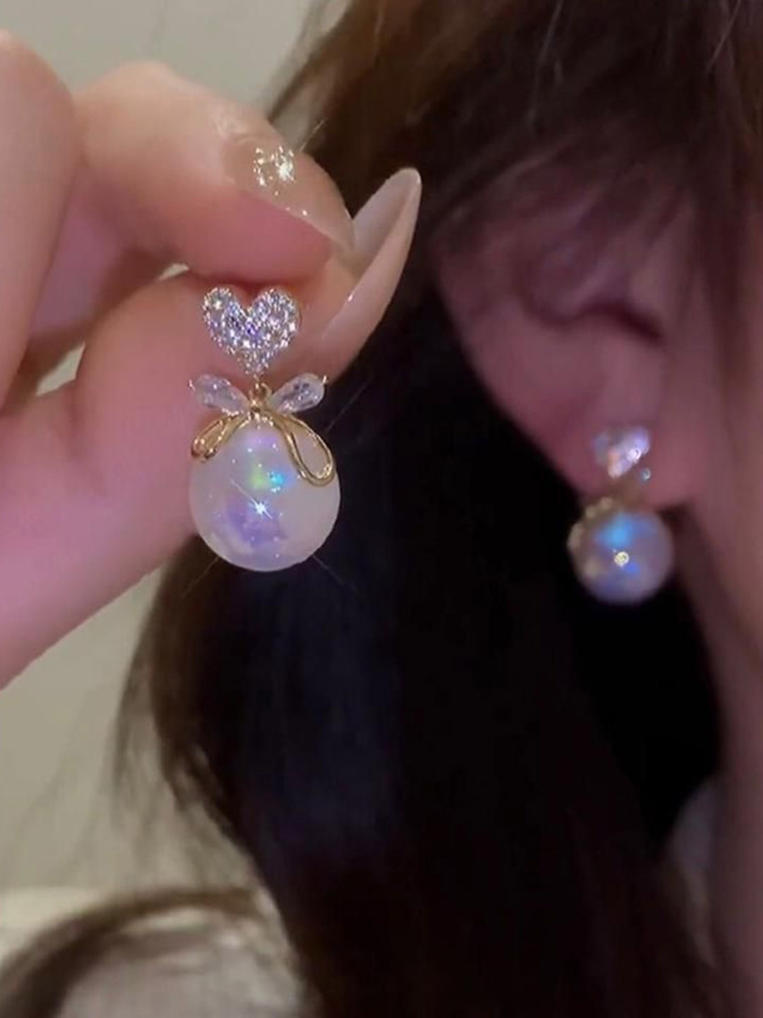 Celestique Gold-Plated Stone Studded Contemporary Drop Earrings