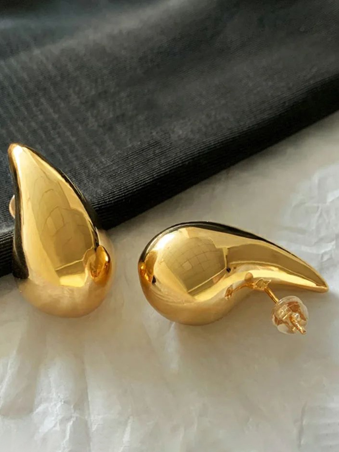 

Celestique Gold-Plated Teardrop Shaped Studs