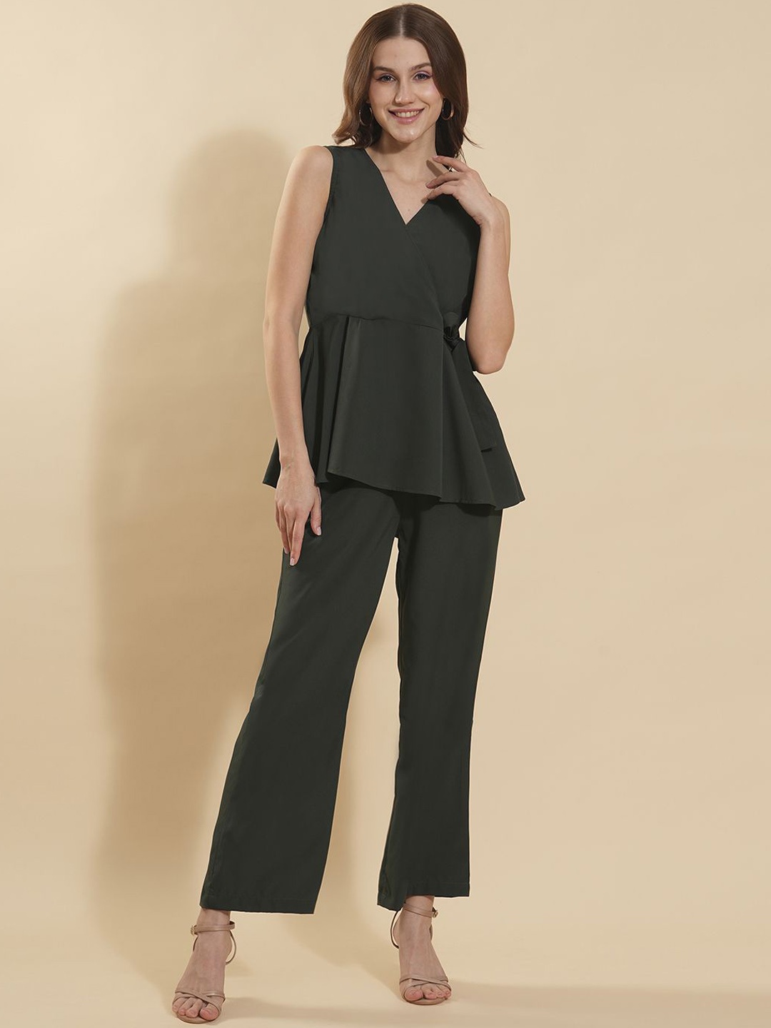 

Fashfun V-Neck Sleeveless Tunic With Trouser, Teal