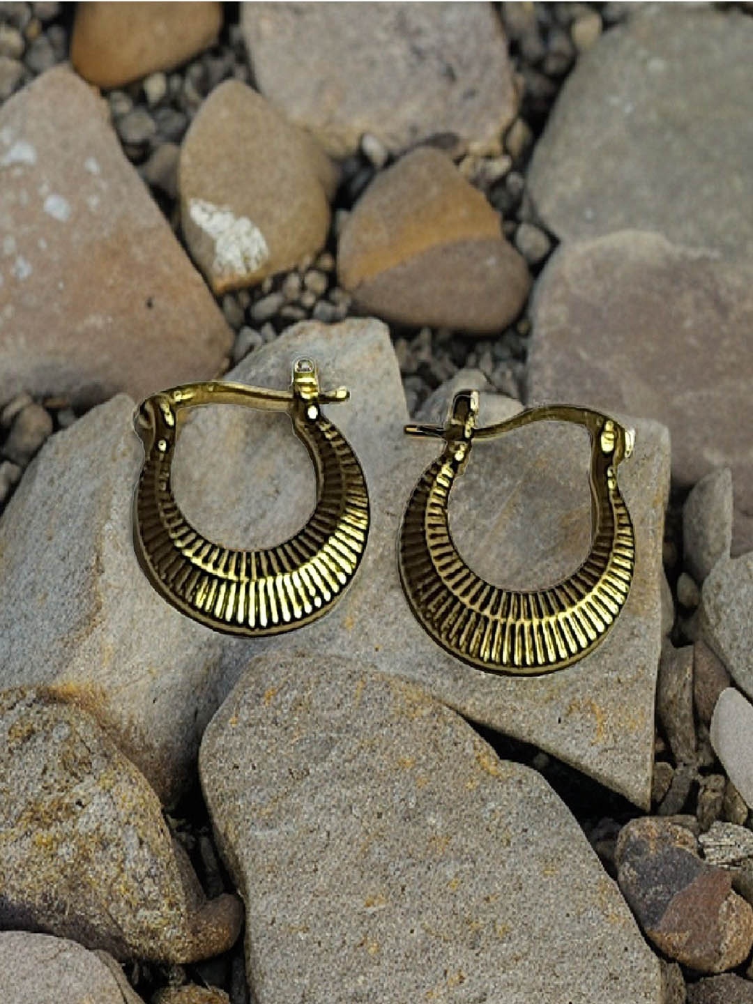 

RUHI COLLECTION Gold Plated Classic Hoop Earrings