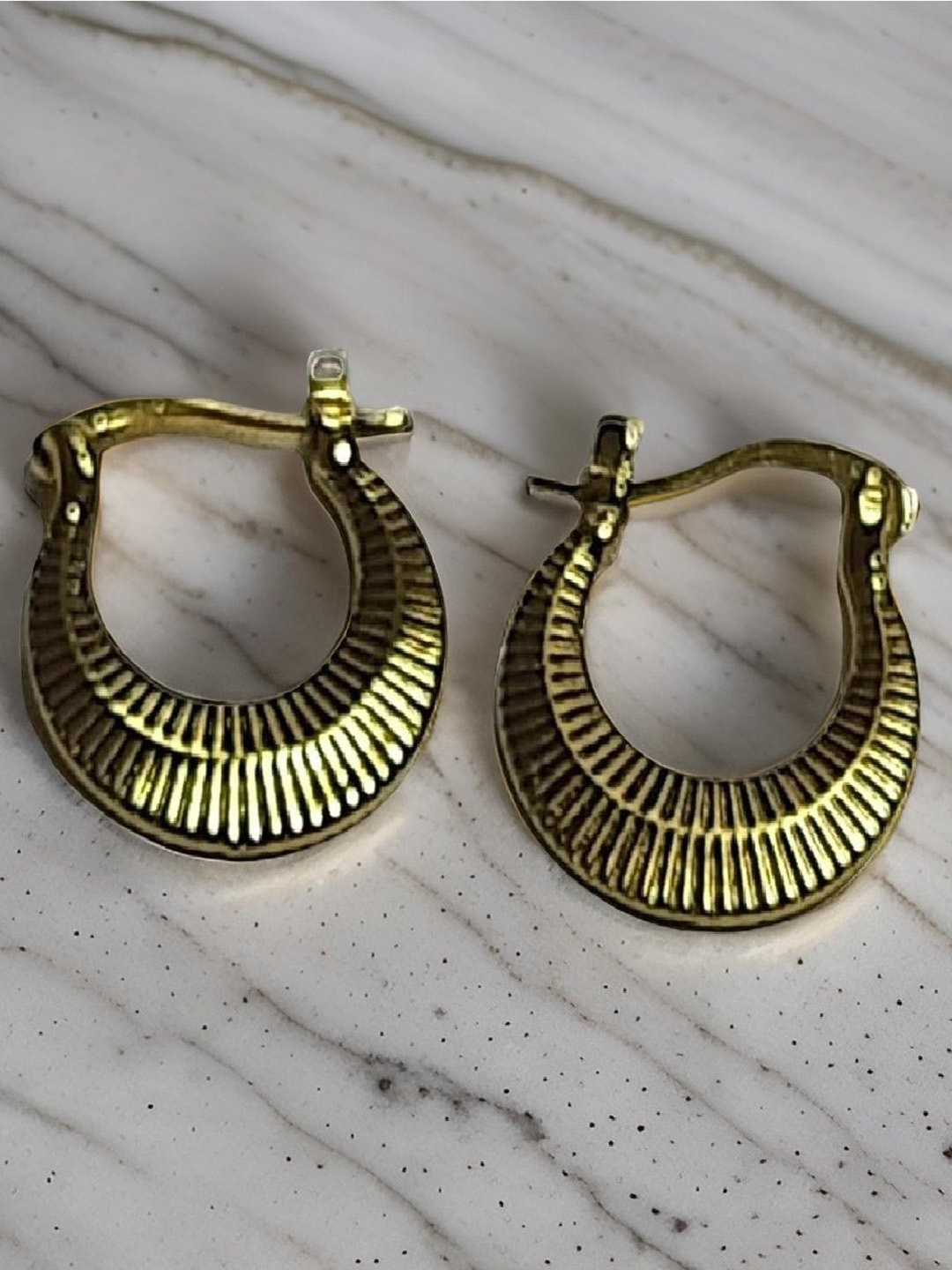 

RUHI COLLECTION Gold Plated Classic Hoop Earrings
