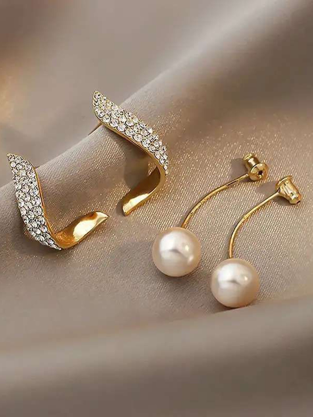 

Celestique Contemporary Drop Earrings, Gold