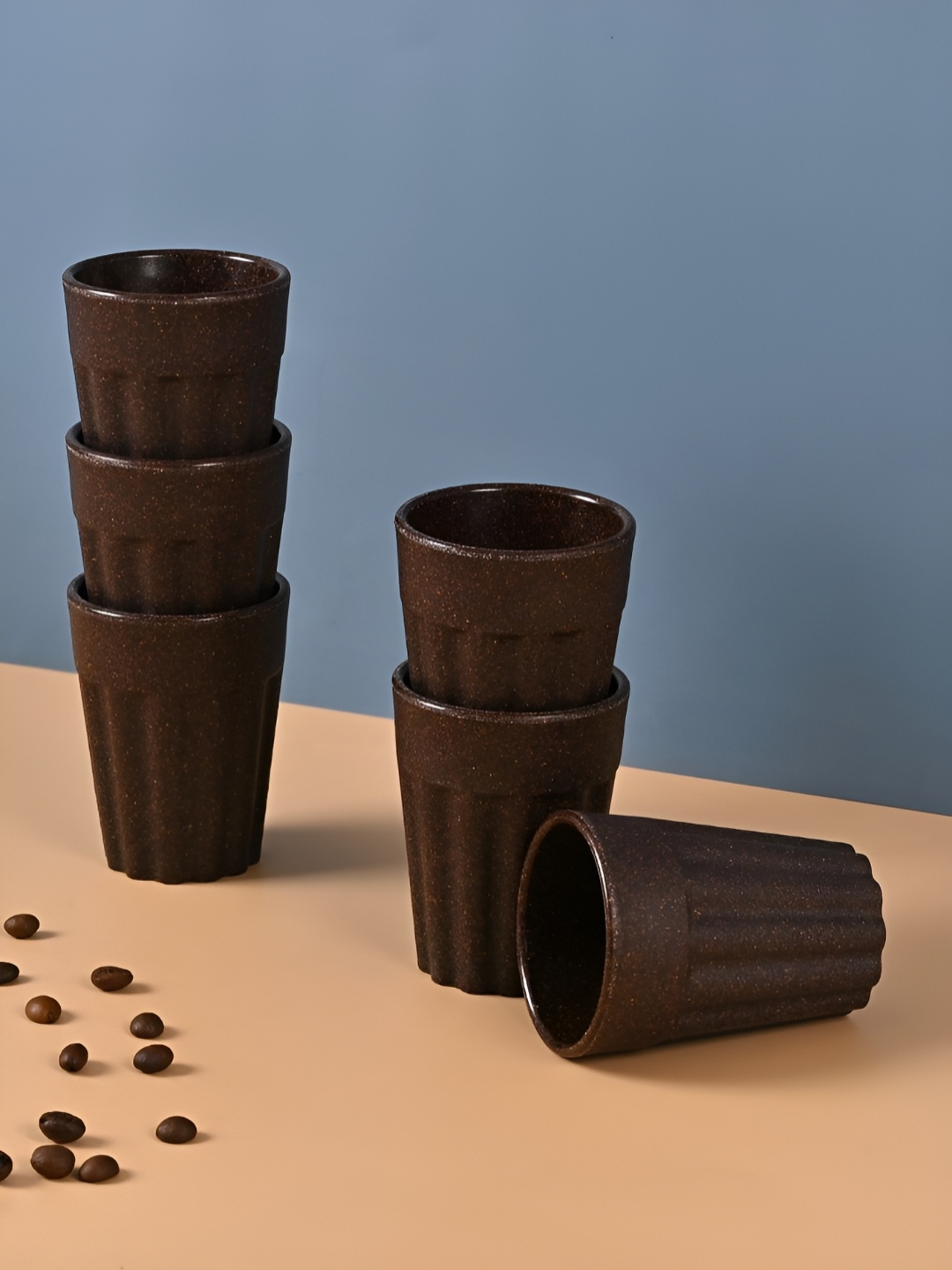 

eha Brown 6 Pieces Textured Kulladhs Cups 100 ml each