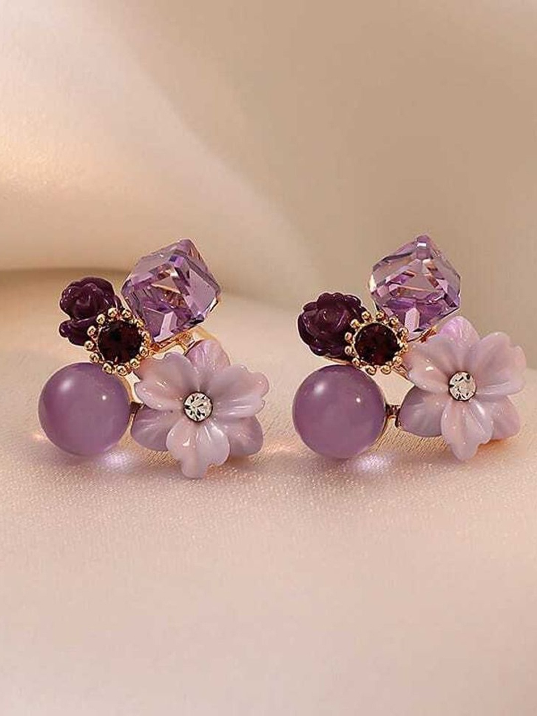 

Celestique Gold-Plated Floral Studs