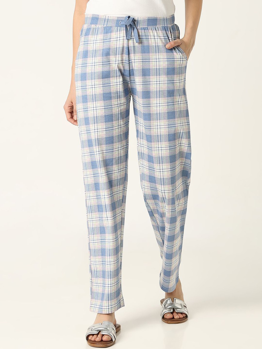 

R&B Women Relaxed-Fit Straight-Leg Lounge Pants, Blue