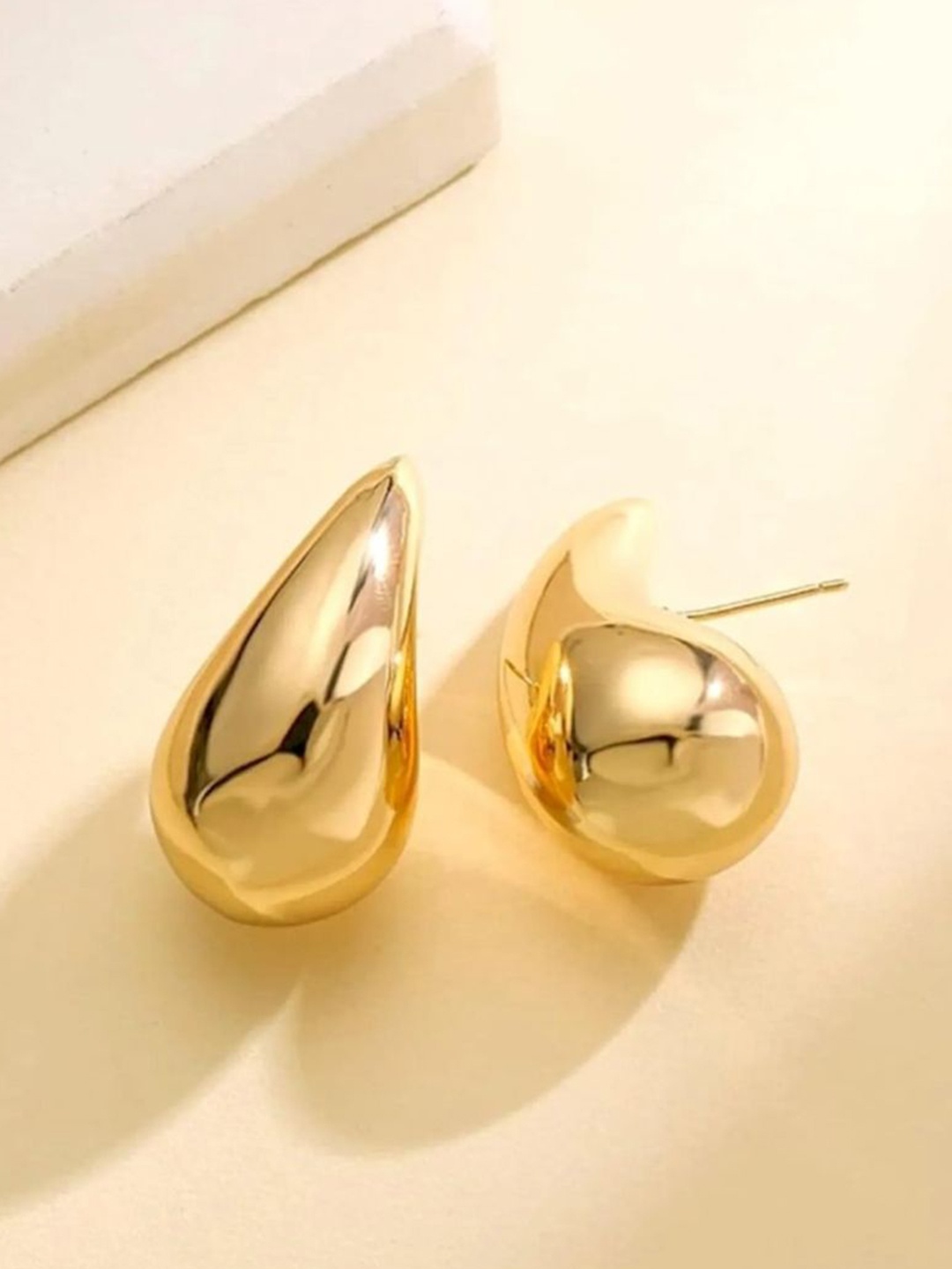 

Celestique Teardrop Shaped Drop Earrings, Gold