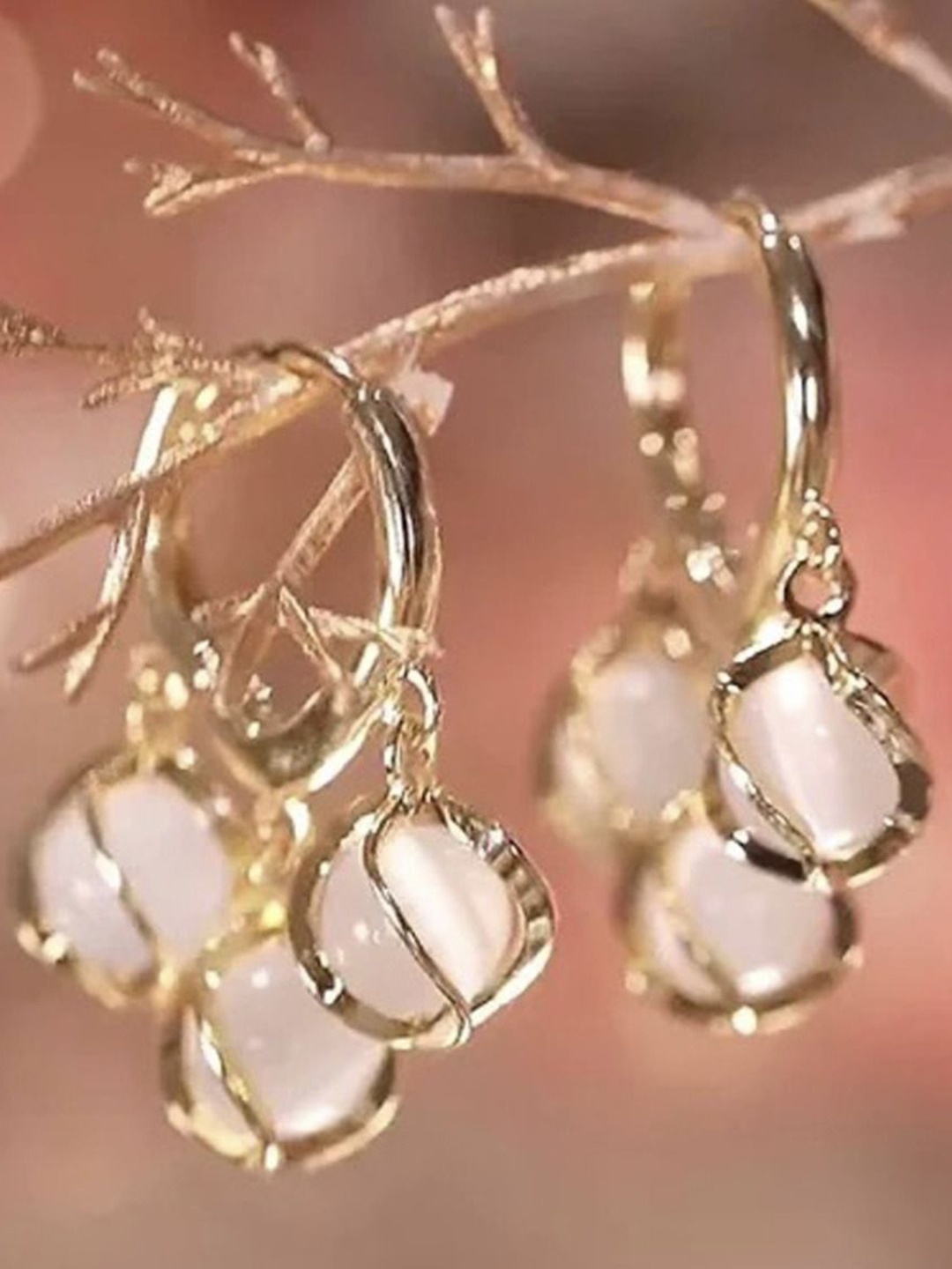 

Celestique Gold-Plated Contemporary Hoop Earrings