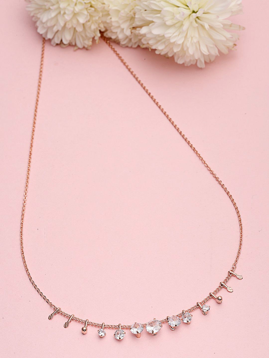 

PANASH Gold-Plated Cubic Zirconia Studded Chain