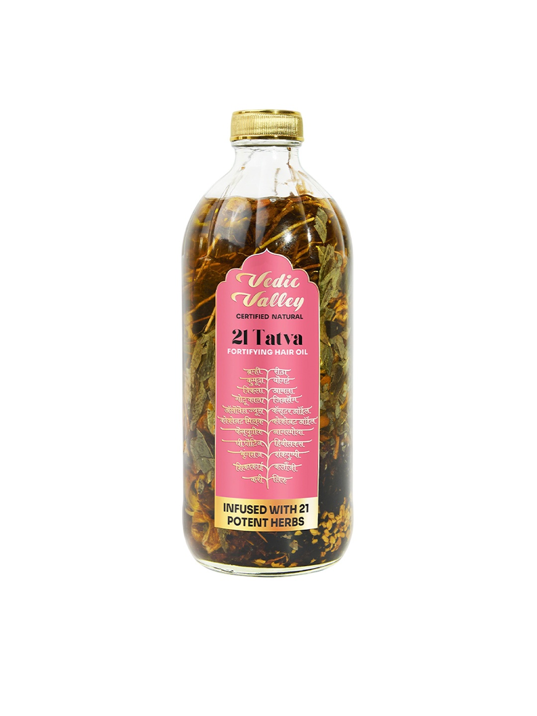 

Vedic Valley 21 Tatva Fortifying Hair Oil Growth & Strengthens - 500 ml, Gold