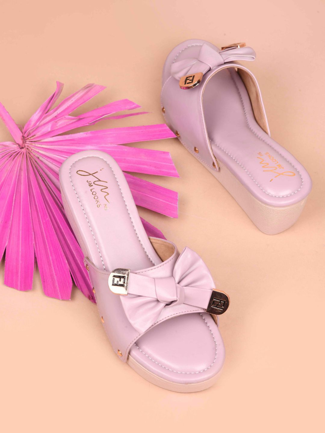 

JM Looks Women Platform Sandals, Mauve