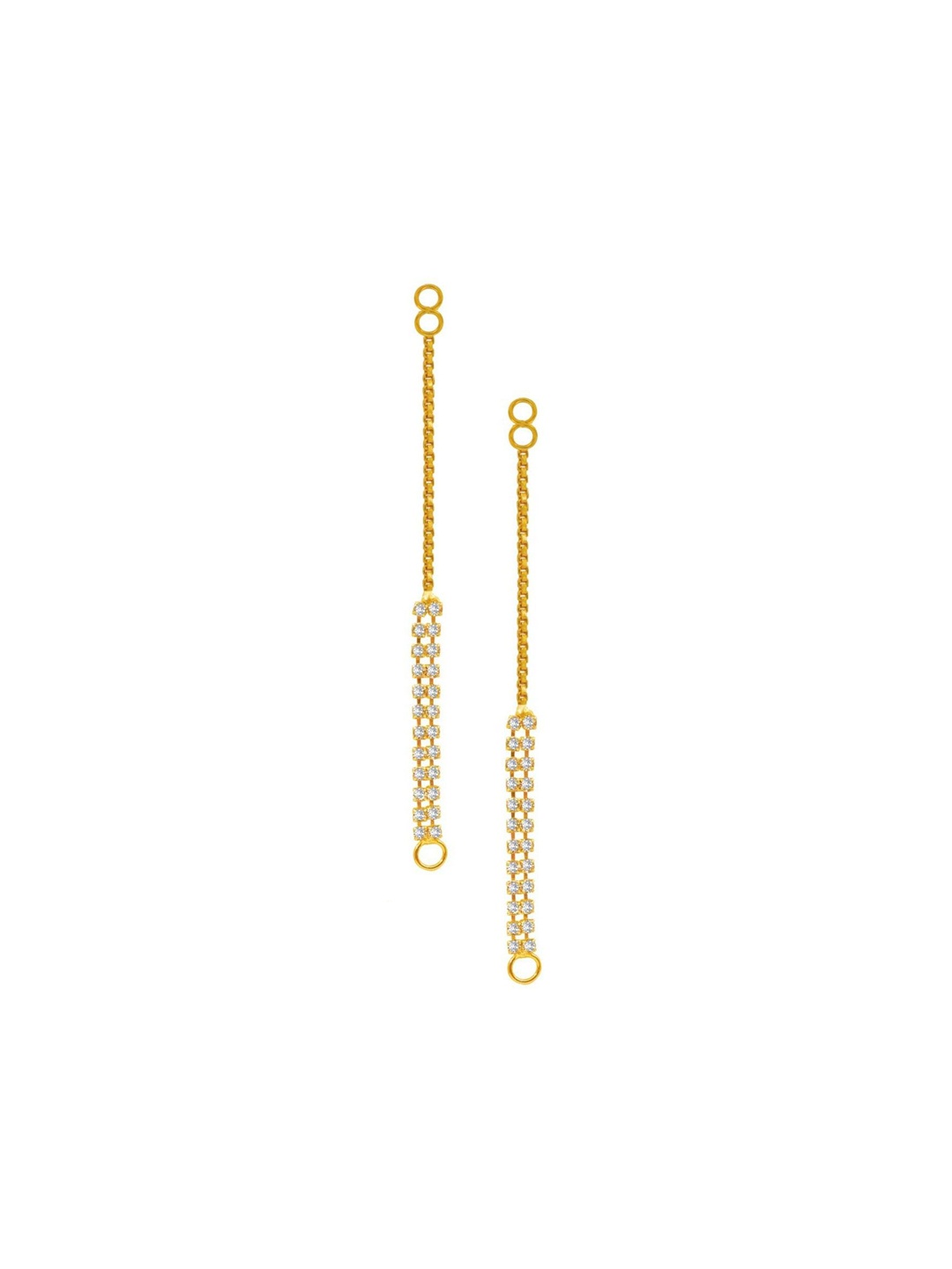 PINAAKA DARINI Gold Plated Circular Drop Earrings