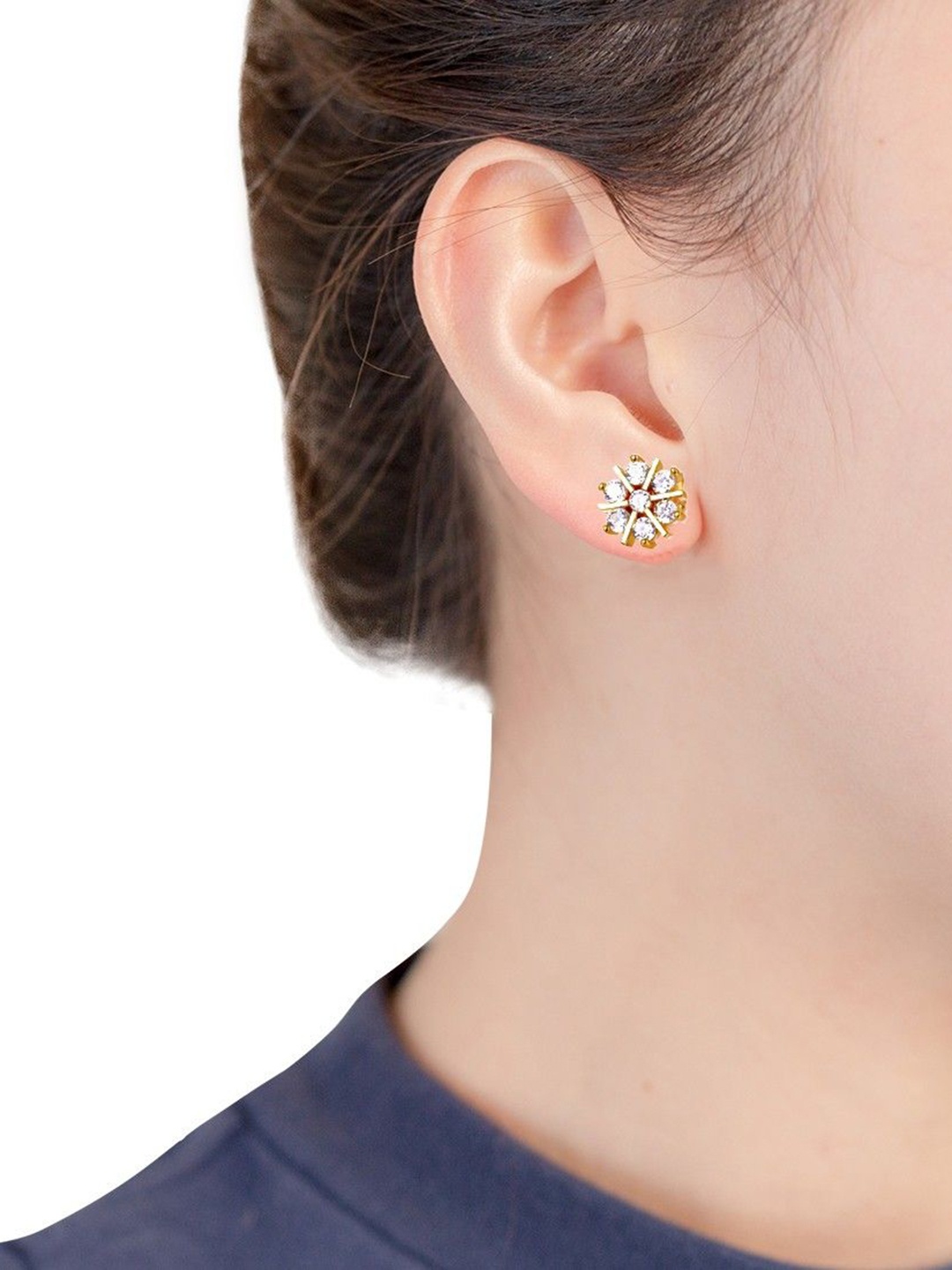 

PINAAKA DARINI Set Of 2 Gold-Plated Circular Studs Earrings With Matilu