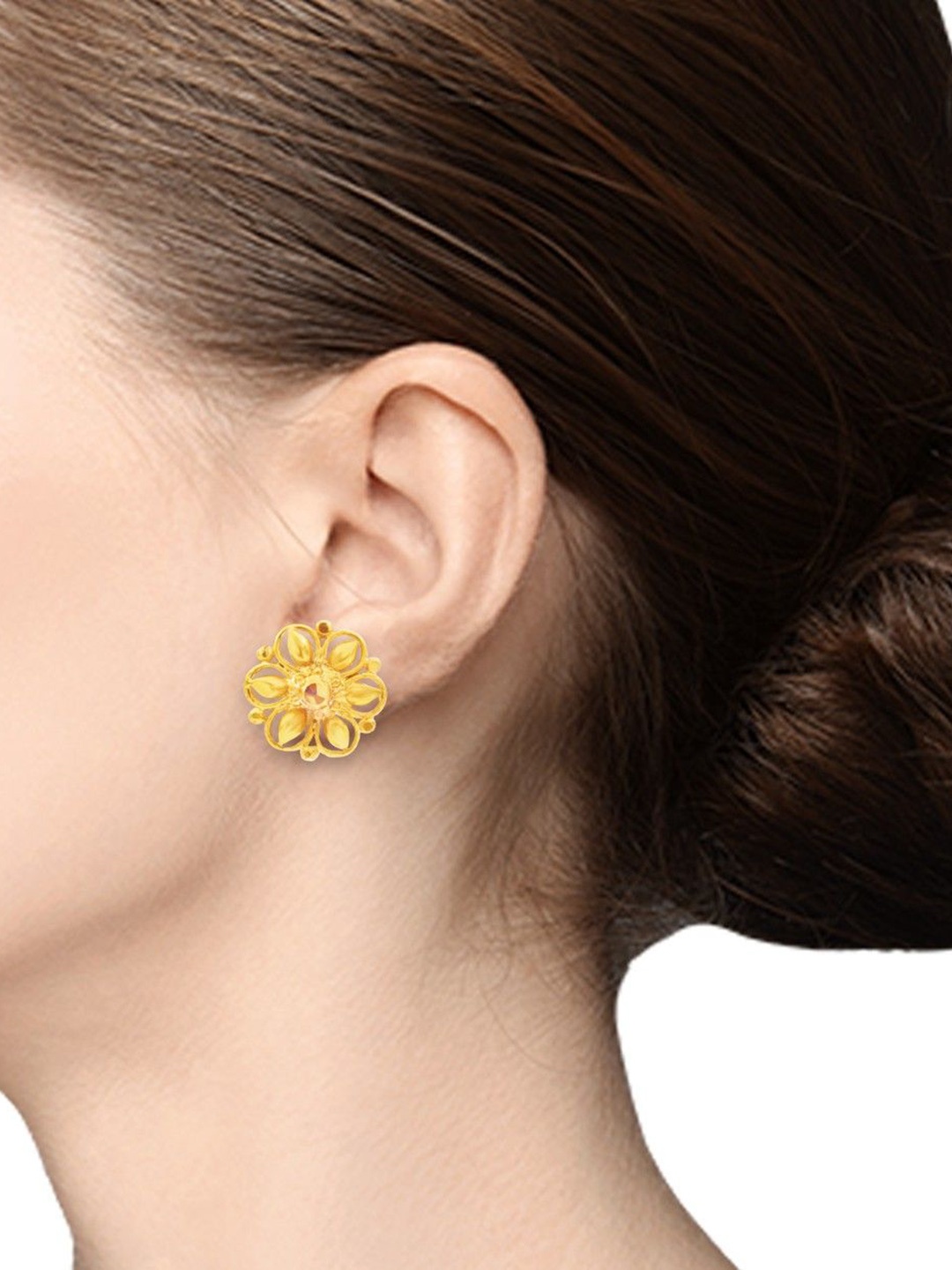 

PINAAKA DARINI 1 Gram Gold Plated Contemporary Studs Ear Chain