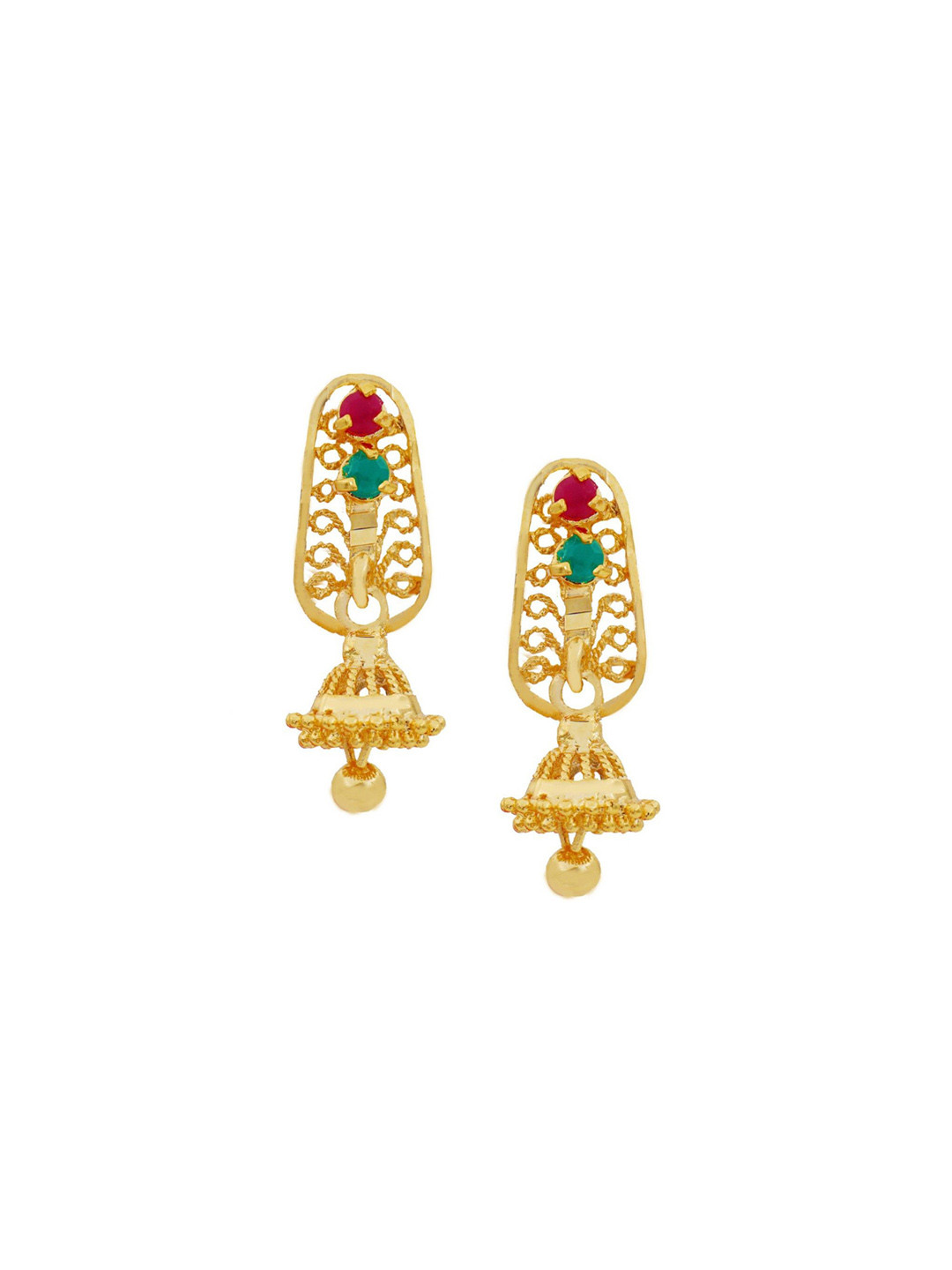

PINAAKA DARINI Gold-Plated Circular Drop Earrings