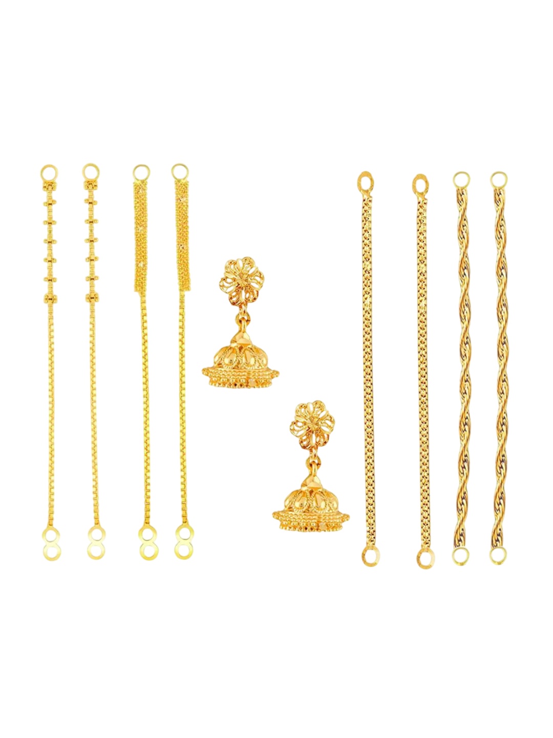 

PINAAKA DARINI Gold-Plated Circular Drop Earrings