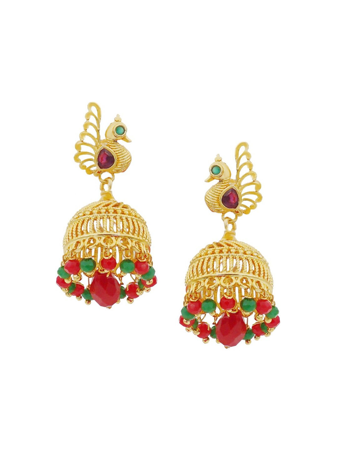 PINAAKA DARINI Gold-Plated Contemporary Jhumkas