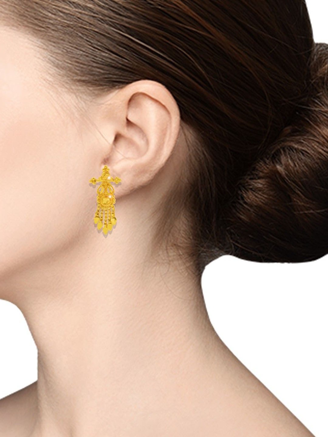

PINAAKA DARINI 1 Gram Gold-Plated Set Of 3 Contemporary Drop Earrings