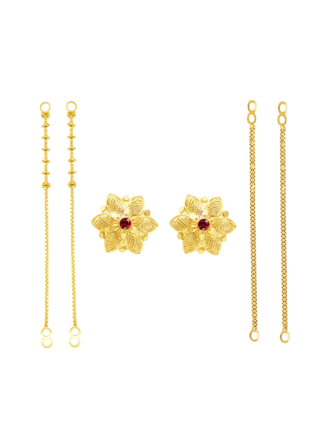 

PINAAKA DARINI 1 Gm Gold Plated Circular Drop Earrings