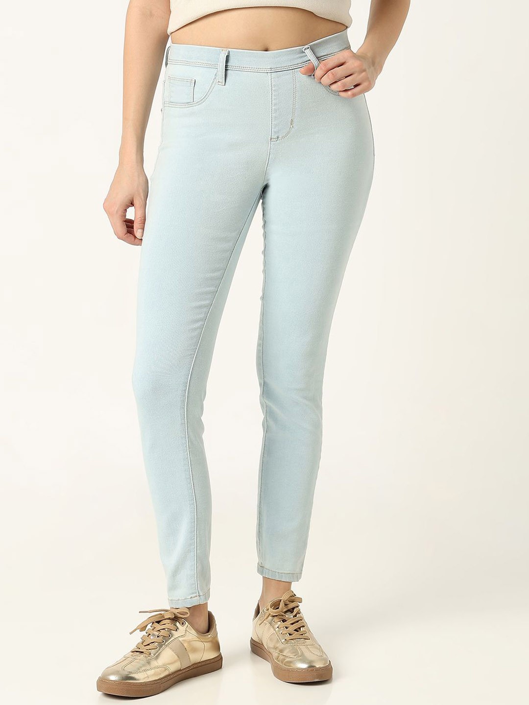 

R&B Women Mid-Rise Slim Fit Jeans, Blue