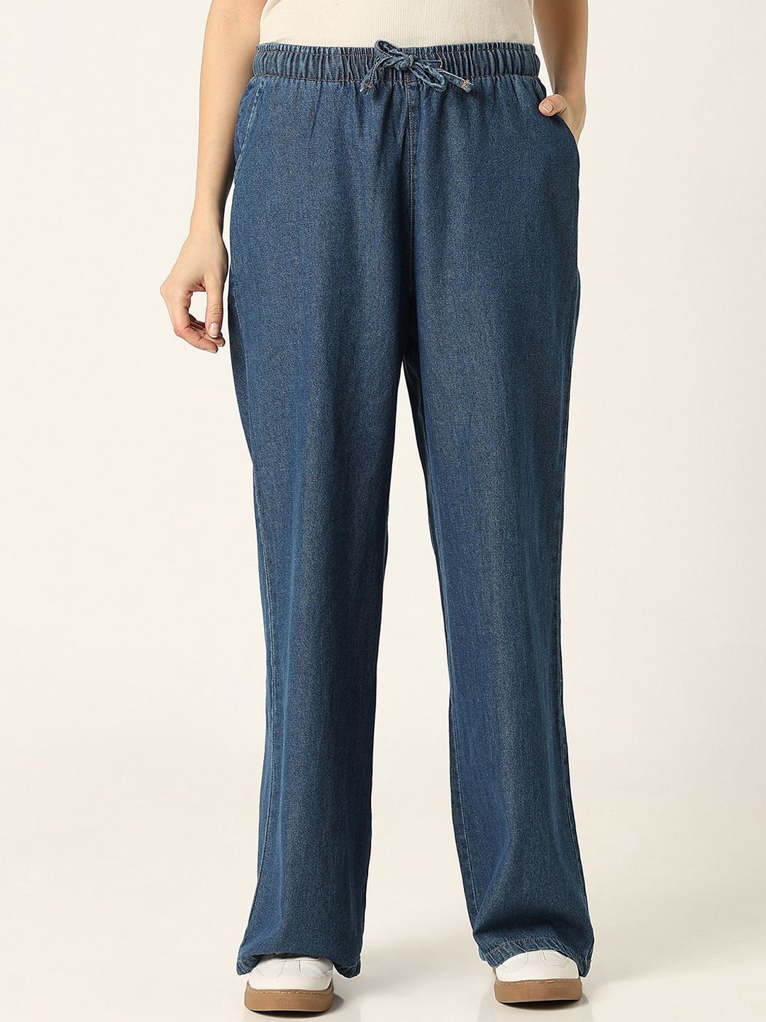 

R&B Women Flared Cotton Jeans, Blue