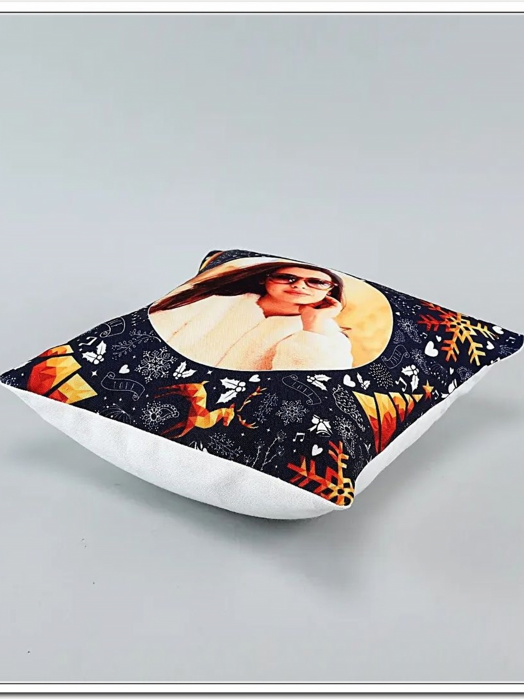 

fnp White & Black Printed Personalised Christmas Special Cushion