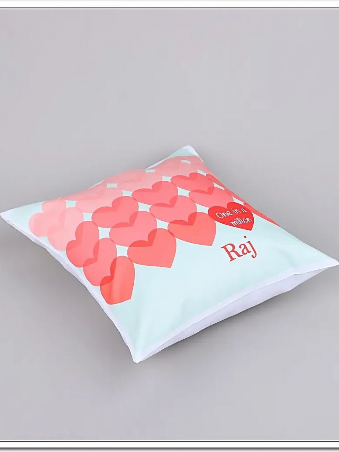 

fnp White & Pink Printed Pre-Filled Cushions