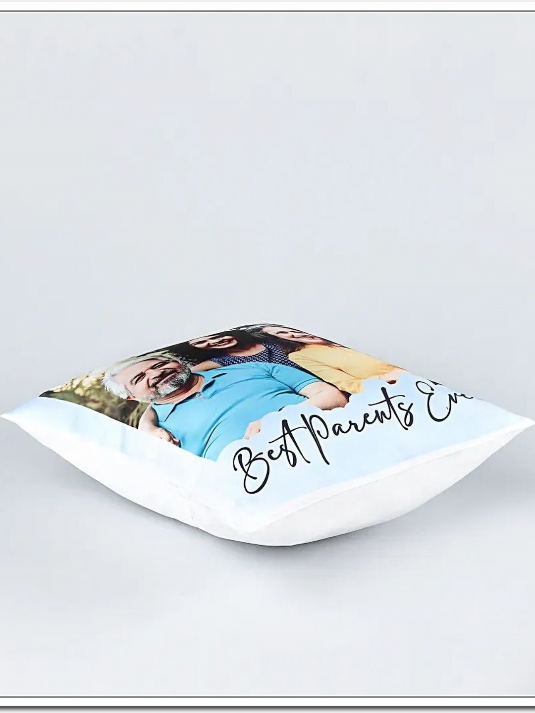 

fnp Blue & Black Personalized Parents Keepsake Cushion
