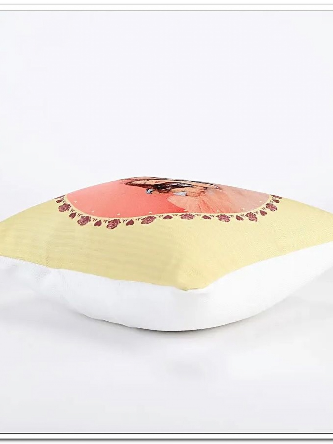 

fnp White & Yellow Printed Pretty LED Cushion