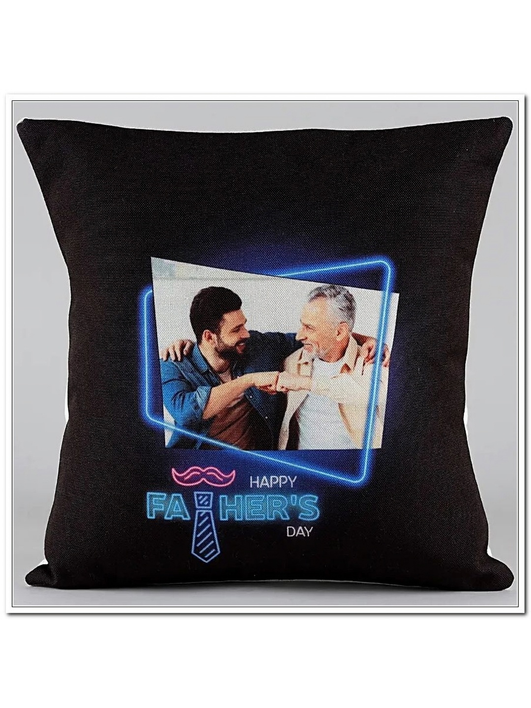 

fnp Black & Blue Personalized Printed Pre-Filled Cushion