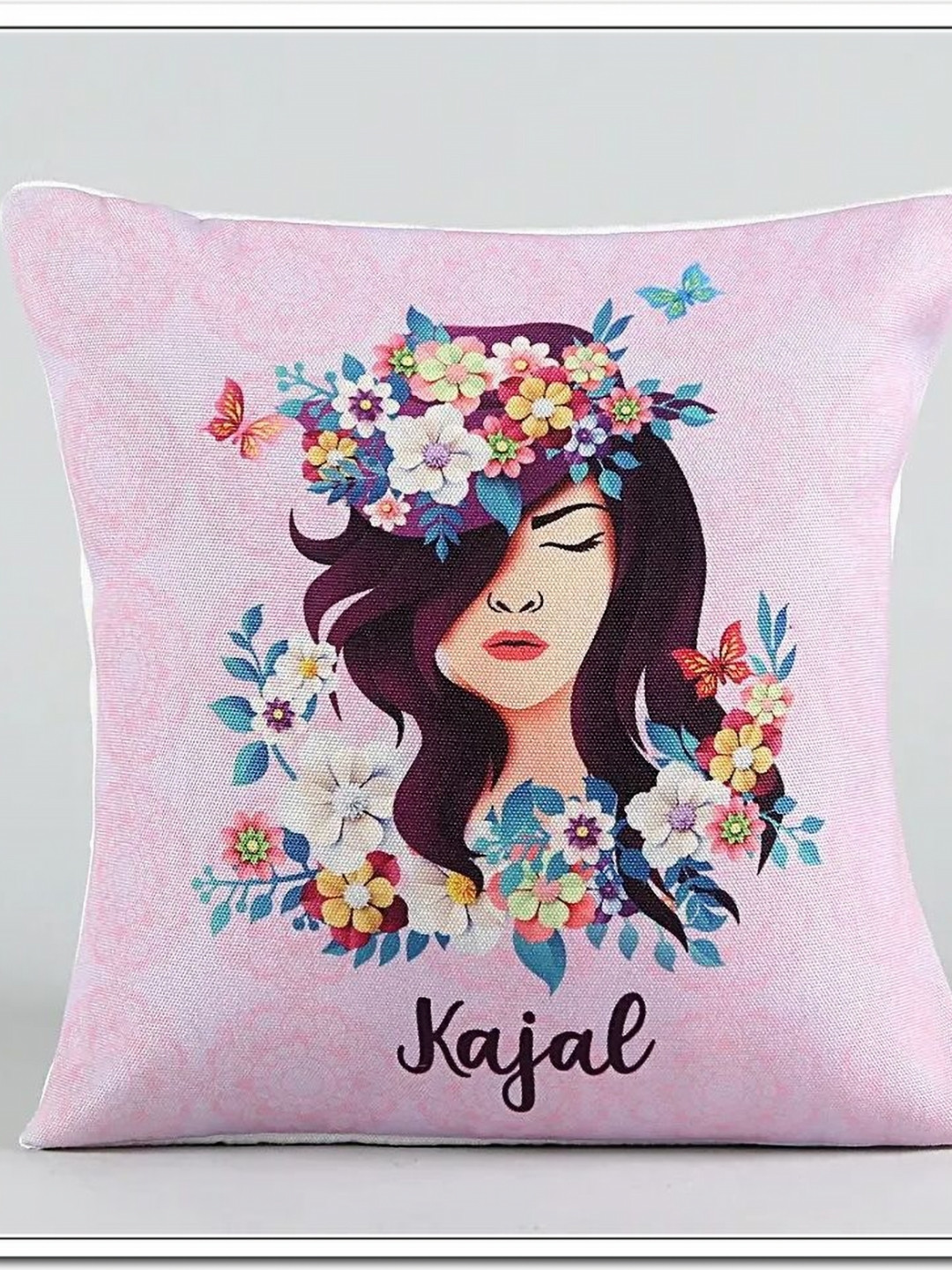 

fnp White & Pink Printed Beautiful You Personalised Cushion