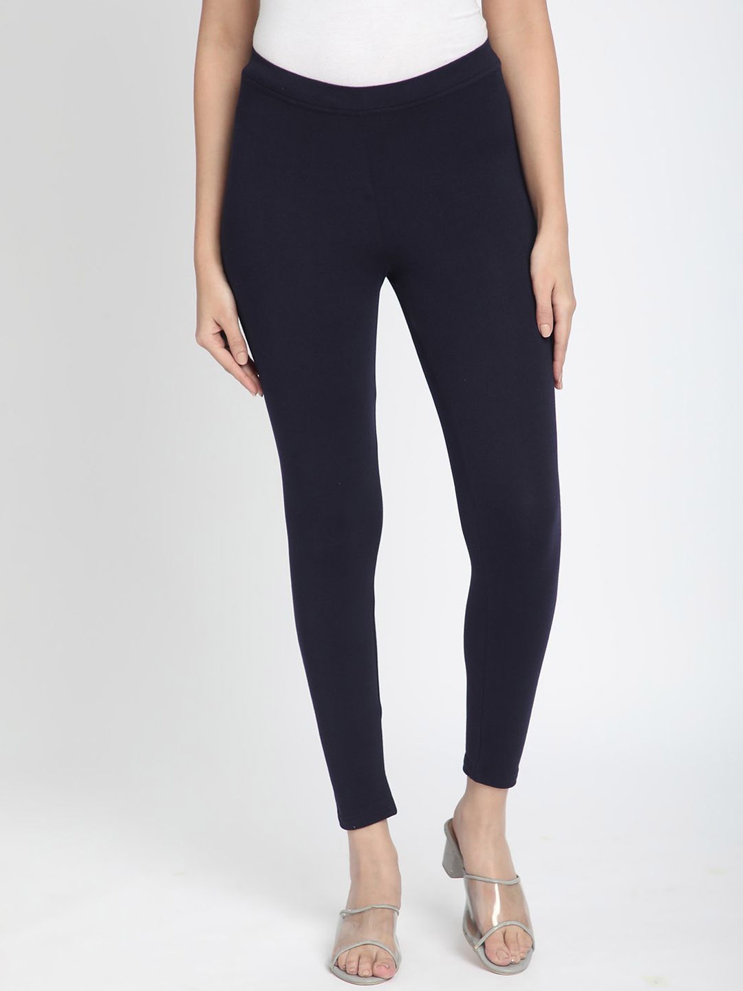 R&B Women Ankle Length Leggings, Navy blue