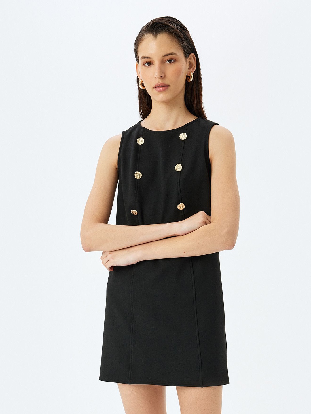 

Koton Sleeveless Sheath Mini Dress, Black