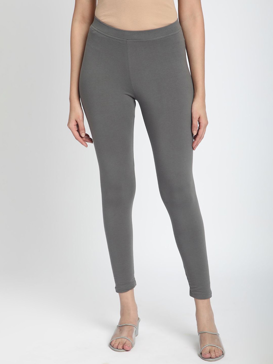 R&B Women Ankle Length Leggings, Grey