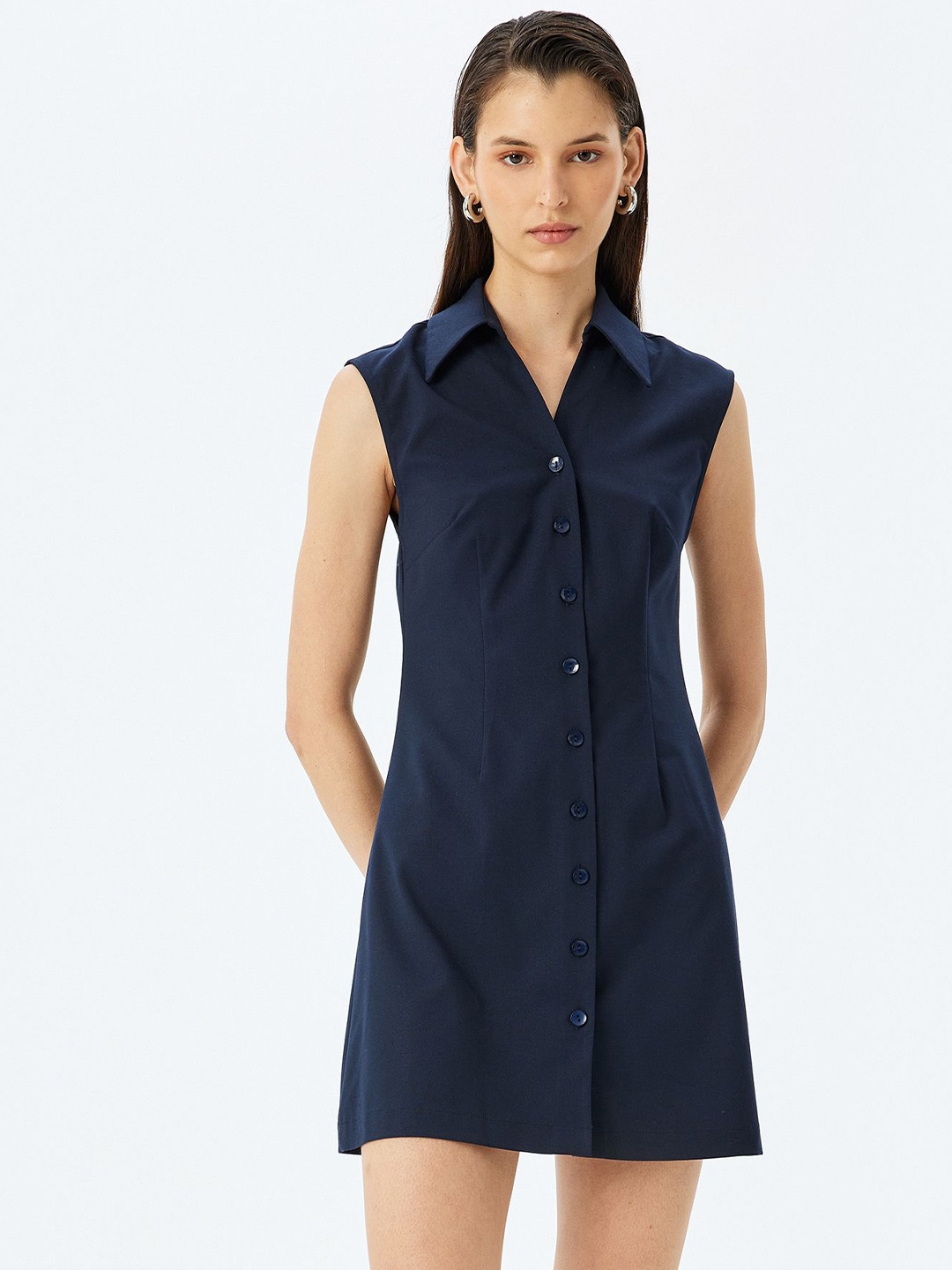 

Koton Women A-Line Mini Dress, Navy blue