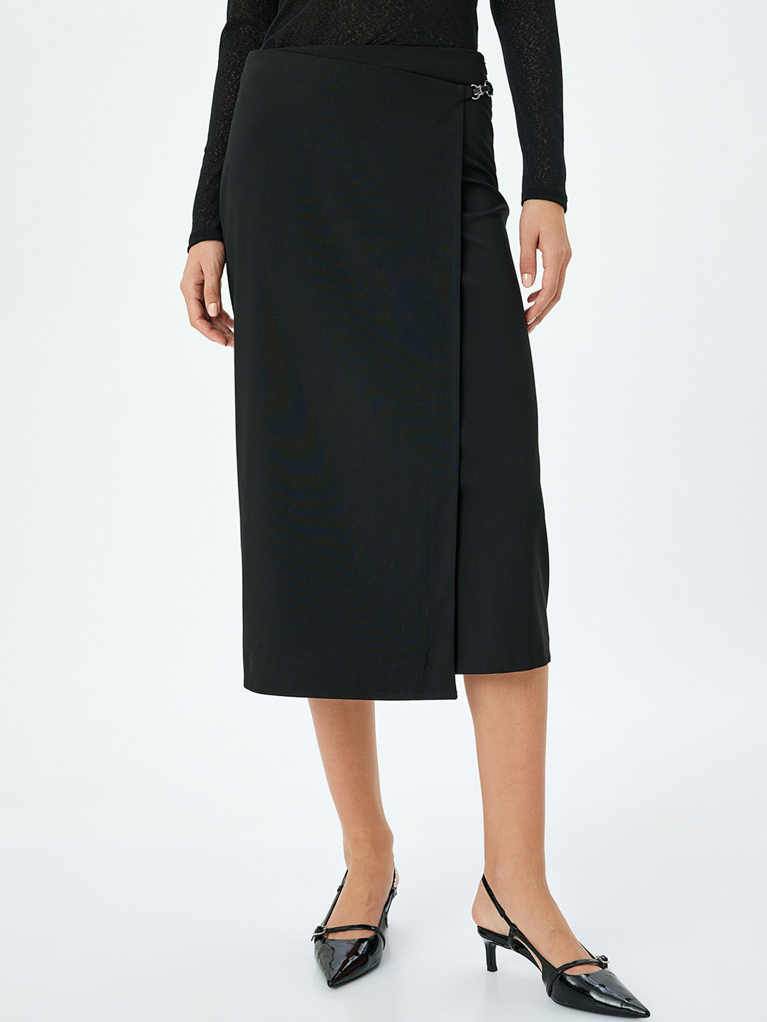 

Koton Women Straight Midi Skirt, Black