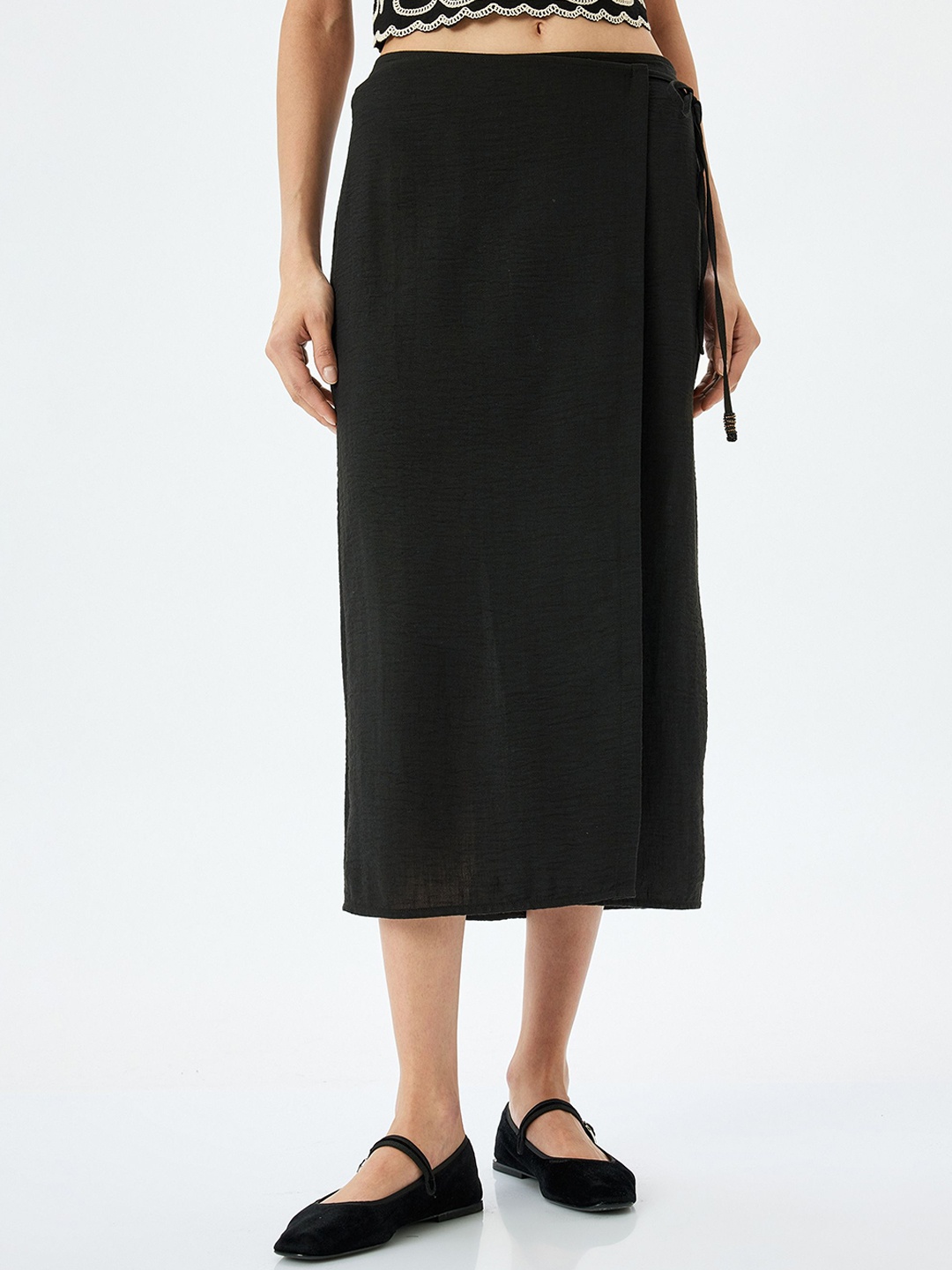 

Koton Women Straight Midi Skirt, Black
