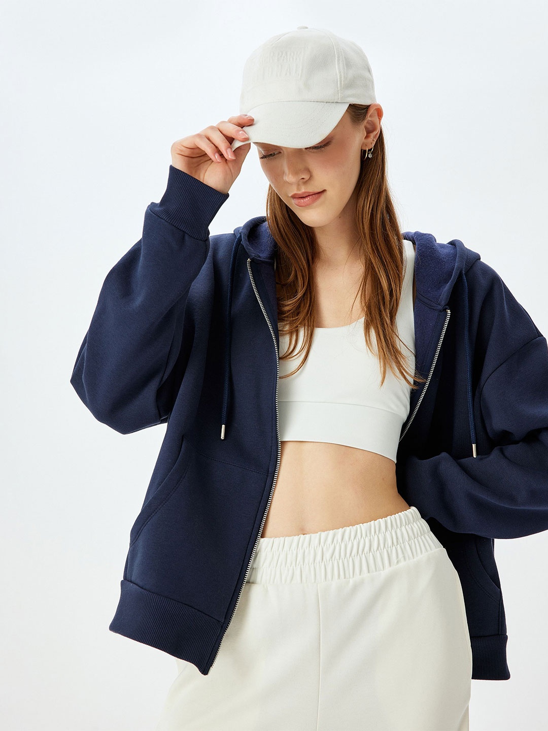 

Koton Women Long Sleeves Sweatshirt, Navy blue