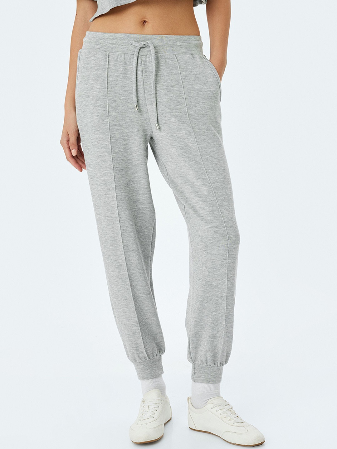 

Koton Women Regular Fit Mid-Rise Joggers, Grey